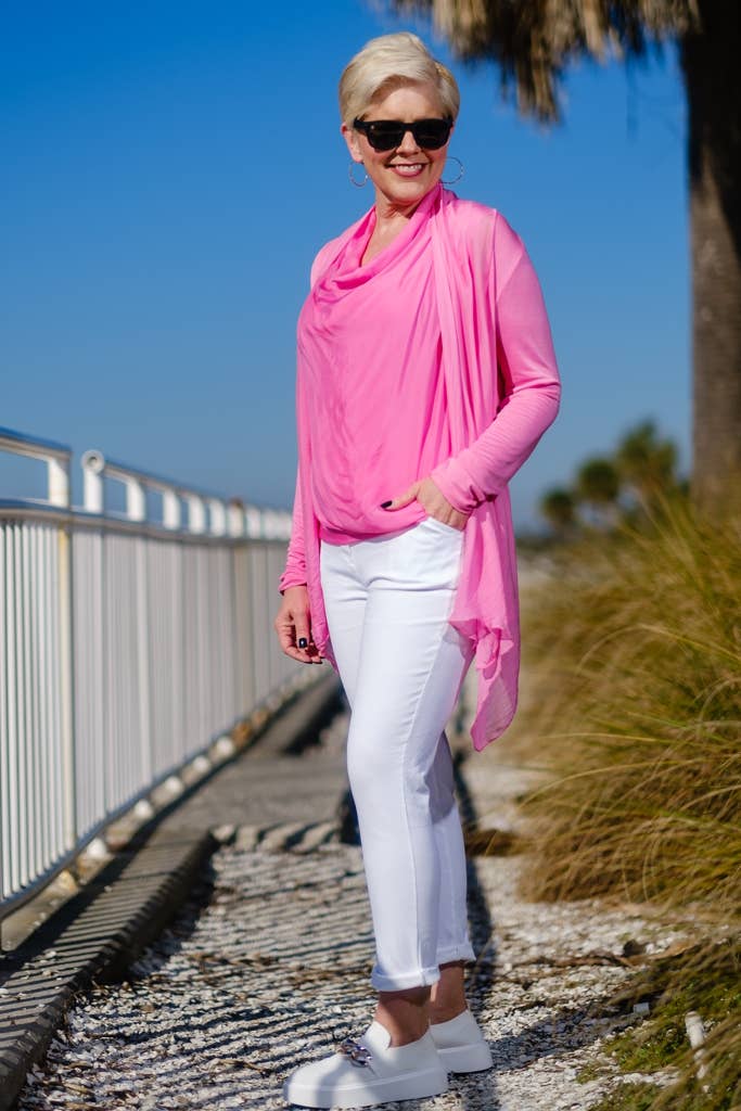 Sarita Silk Drape Neck Top (BT212)