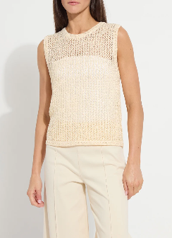 Lysse Avery Sequined Knit Shell in Coco Sequins
