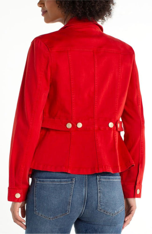 Liverpool Peplum Jacket with Tab Detail