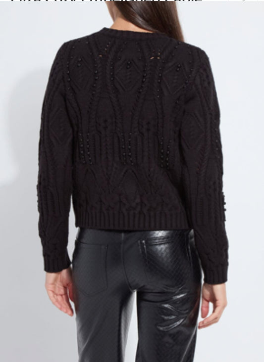 Lysse Eliza Cozy Embelished Cable Sweater