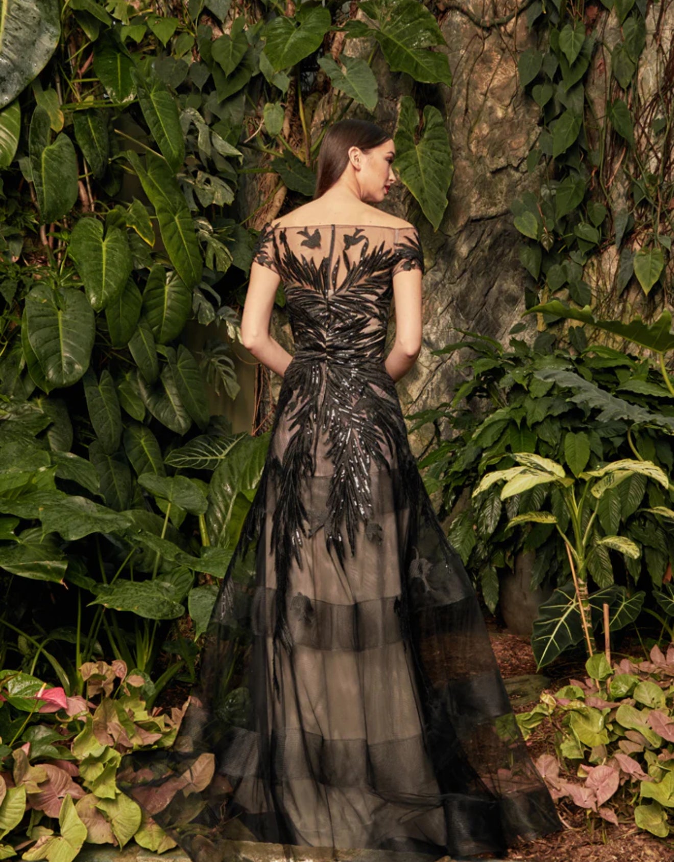 Alexander by Daymor Couture Cap Sleeve Sequin Ornate Embroidered Gown