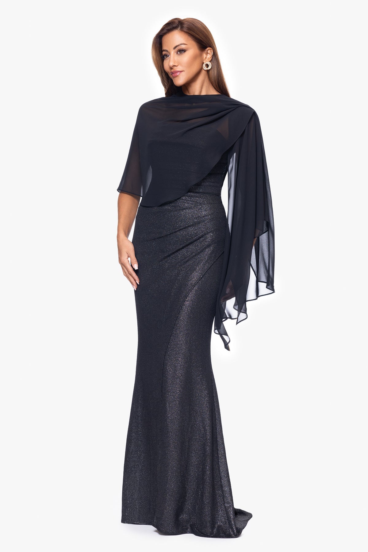 Betsy & Adam "BERNADETTE" CHIFFON SHAWL WRAP