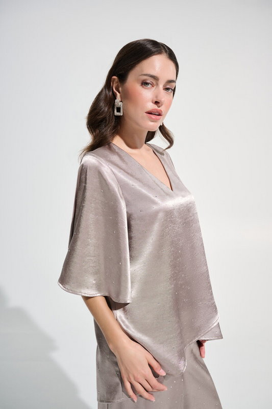 Joseph Ribkoff V-neck Jewel Embellished Pullover Style
