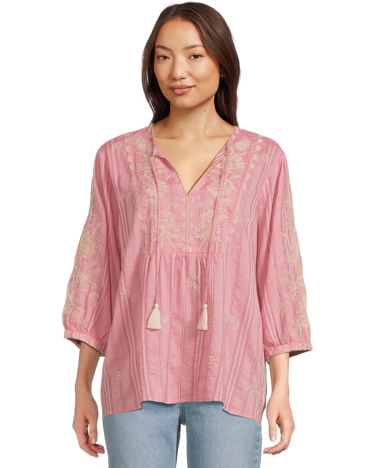 Johnny Was 3/4 Sleeve Prairie Blouse
