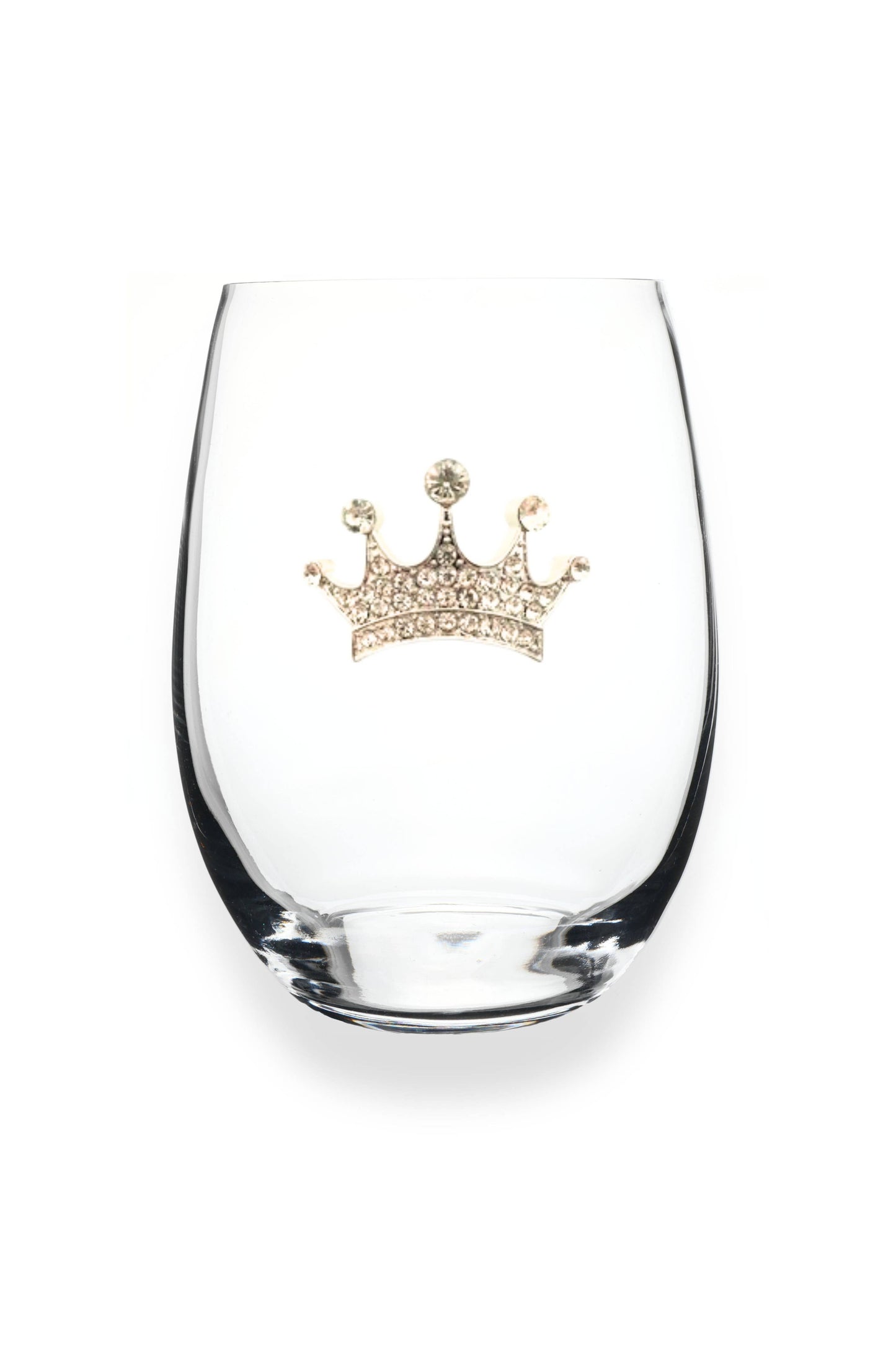 Tiara Jeweled Stemless Wine Glass
