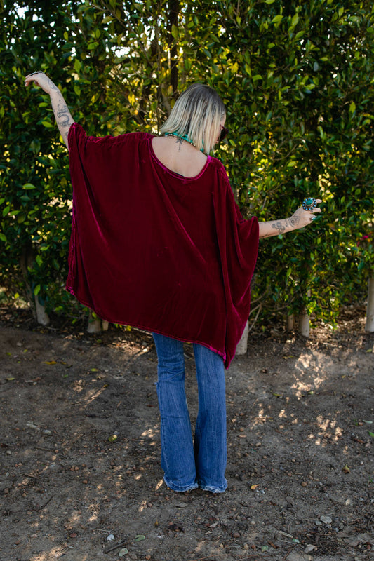 Jennifer Grace Zandra Silk Velvet Scarf Top