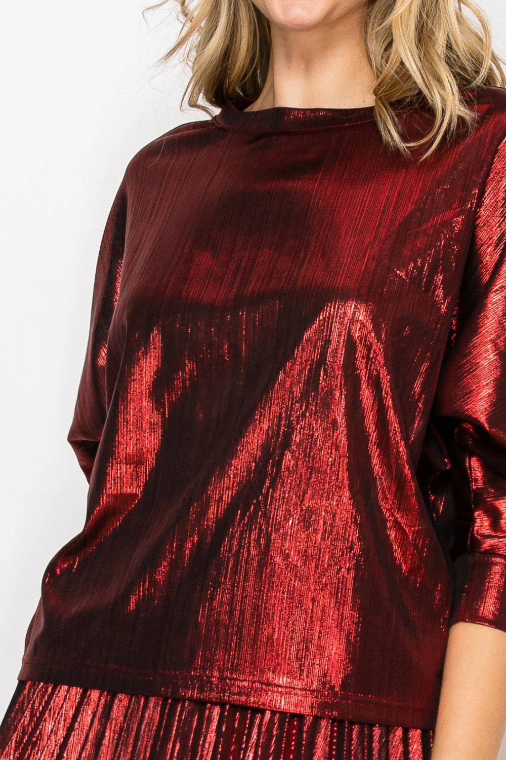 Jonah Stretch Shimmering Knit Top