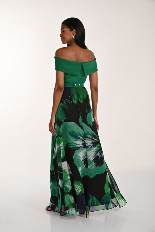 Frank Lyman Floral Off-shoulder Maxi Dress