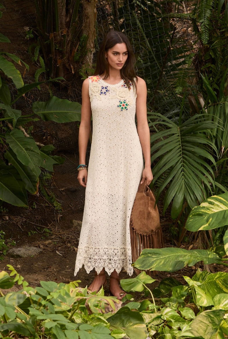 Johnny Was NYDIA APPLIQUE DRESS