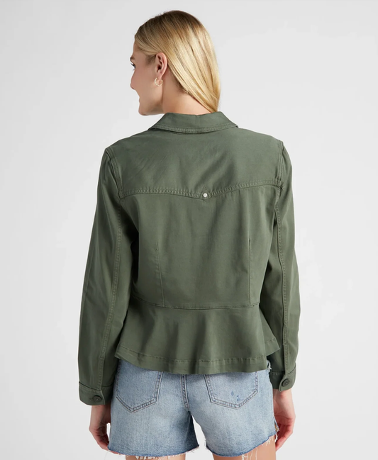 Liverpool Peplum Hem Trucker Jacket
