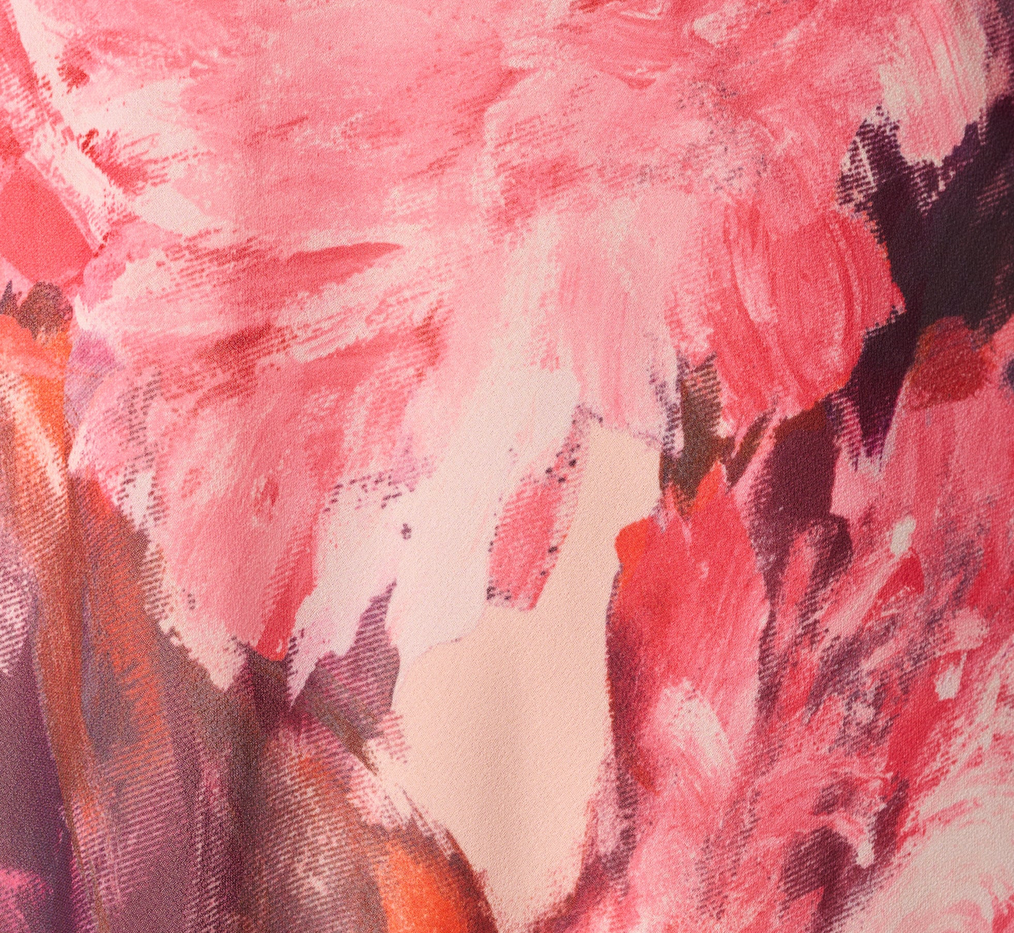 Adrianna Papell One Shoulder Peony Floral Chiffon Scarf Gown In Pink Multi