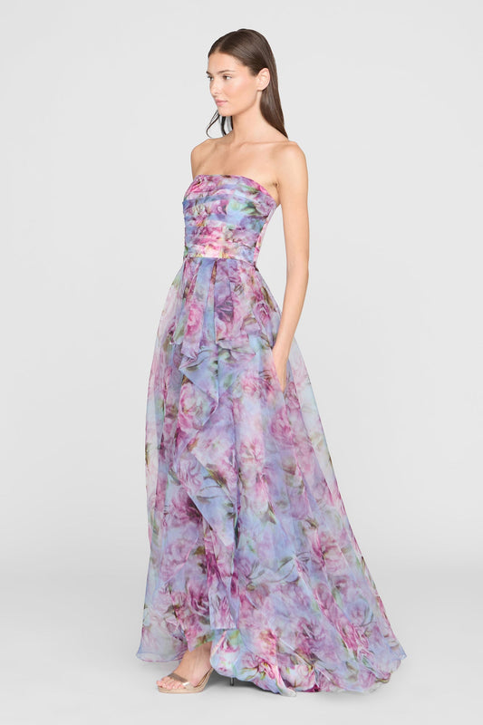 Theia Couture Fahreta Strapless Gown