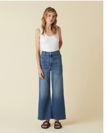 Le Jean Virginia Wideleg Ankle Denim