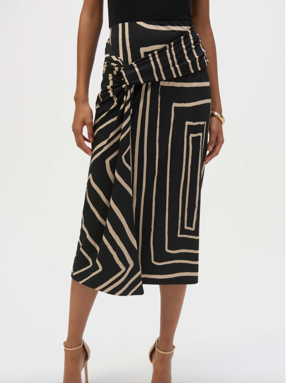 High-waist Midi Wrap Skirt
