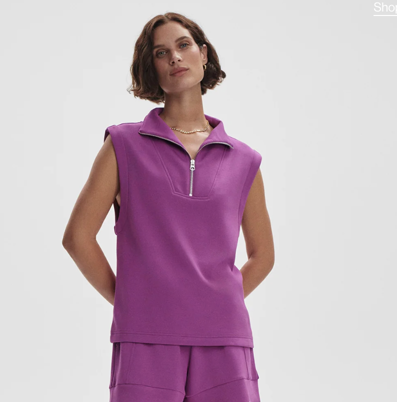 Varley Magnolia 2.0 Half-Zip Tank