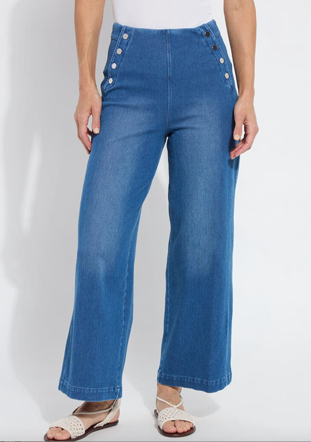 Mallory Sailor Hi Waist Wide Leg Denim