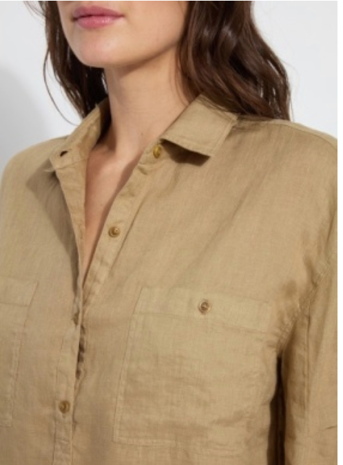 rose roll tab utility shirt