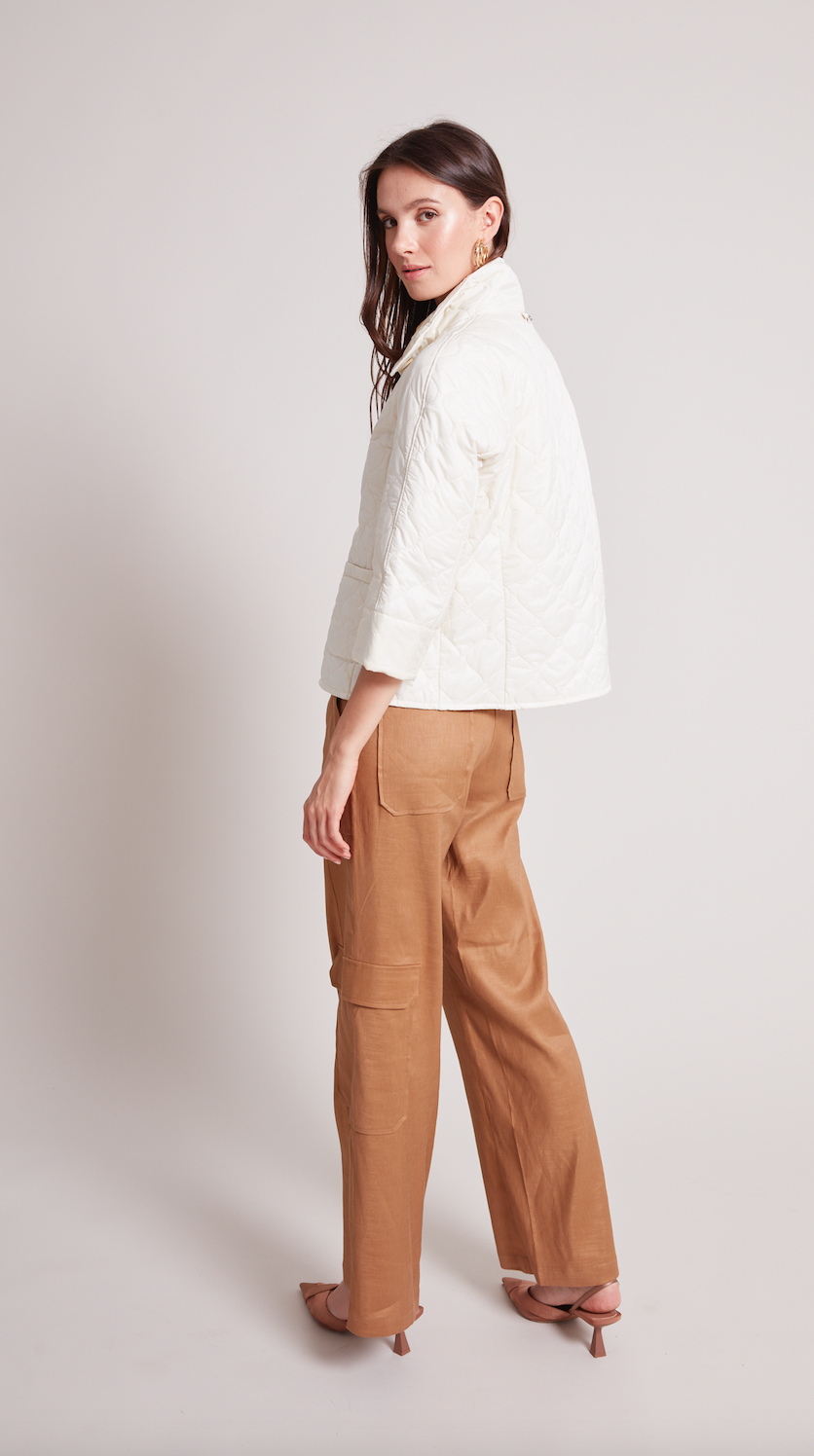 Tenley Quilted Wave 3/4 Sleeve Jacket