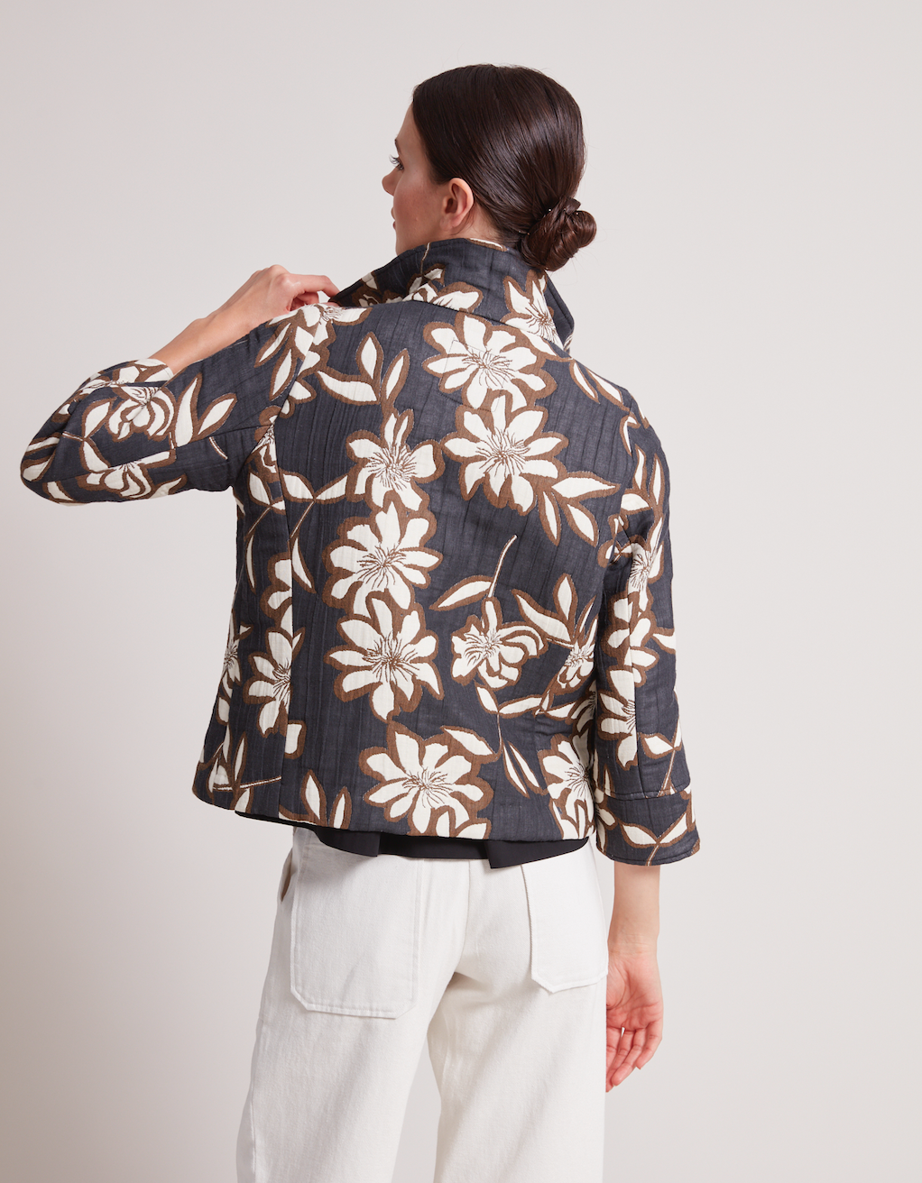 Tenley Quilted Wave 3/4 Sleeve Jacket