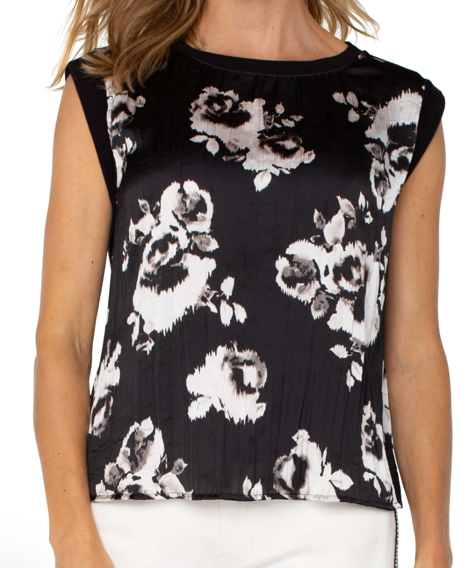 Liverpool Sleeveless Woven Knit Top