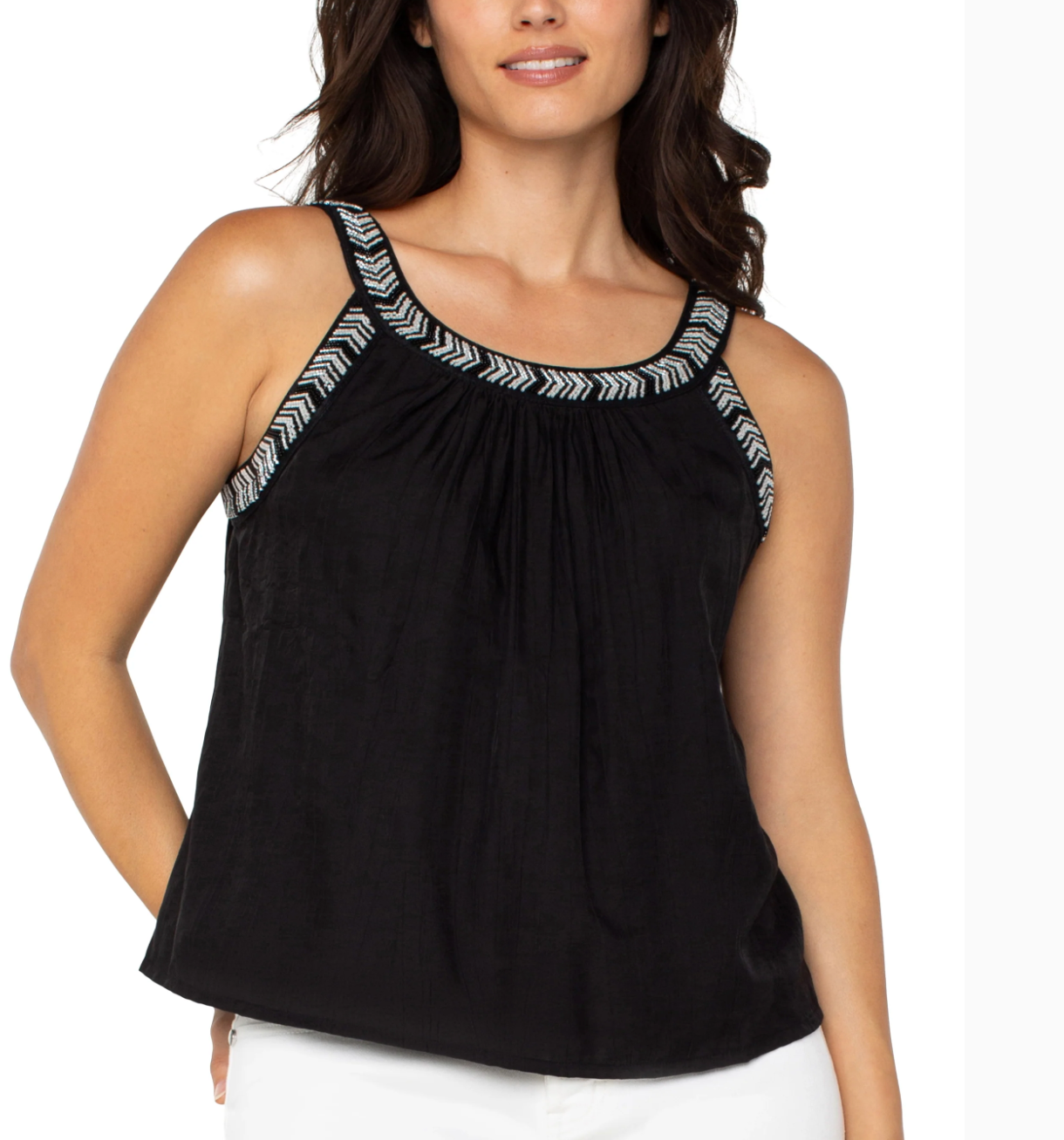 Liverpool Sleeveless Woven Tank