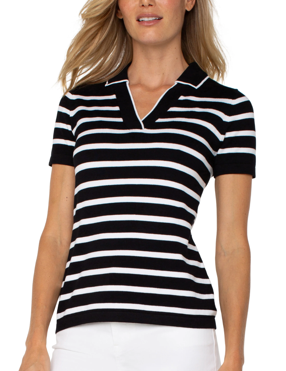 Liverpool Short Sleeve Collared Sweater