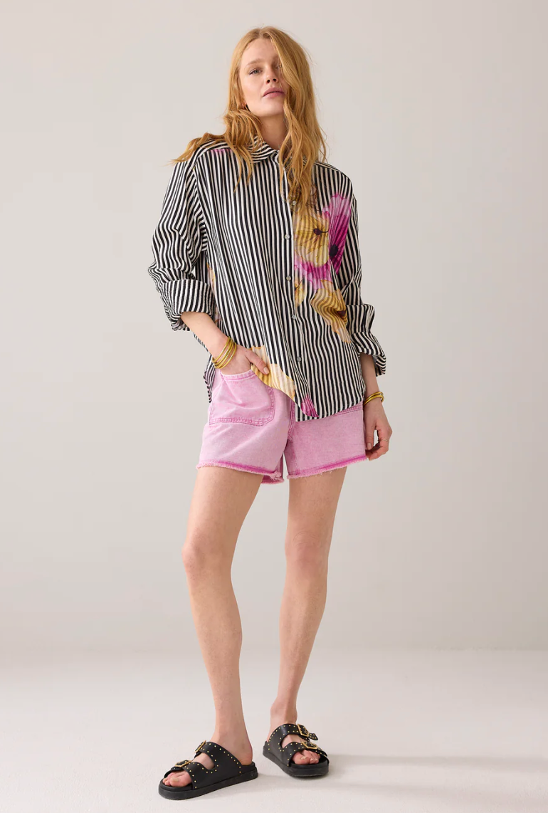 Summum Floral & Stripe Blouse