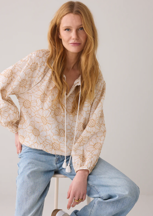 Summum Long Sleeve Floral Top