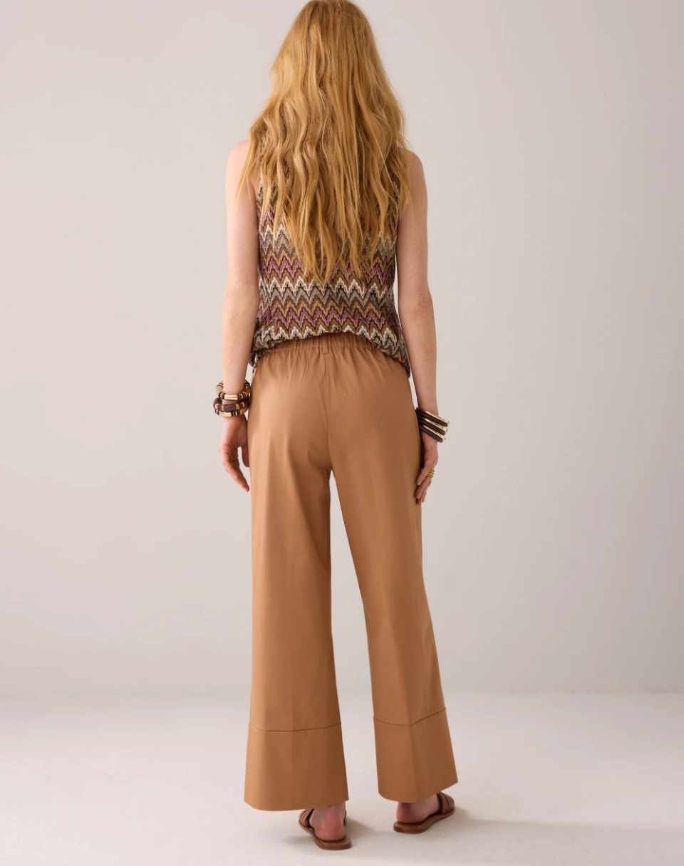 Summum Cotton 7/8 Length Trousers with Slit