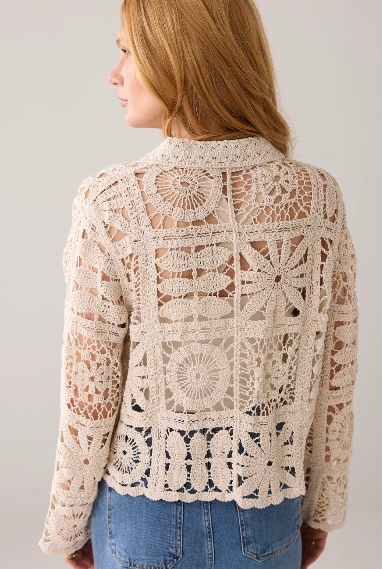 Summum Crochet Knit Cardigan