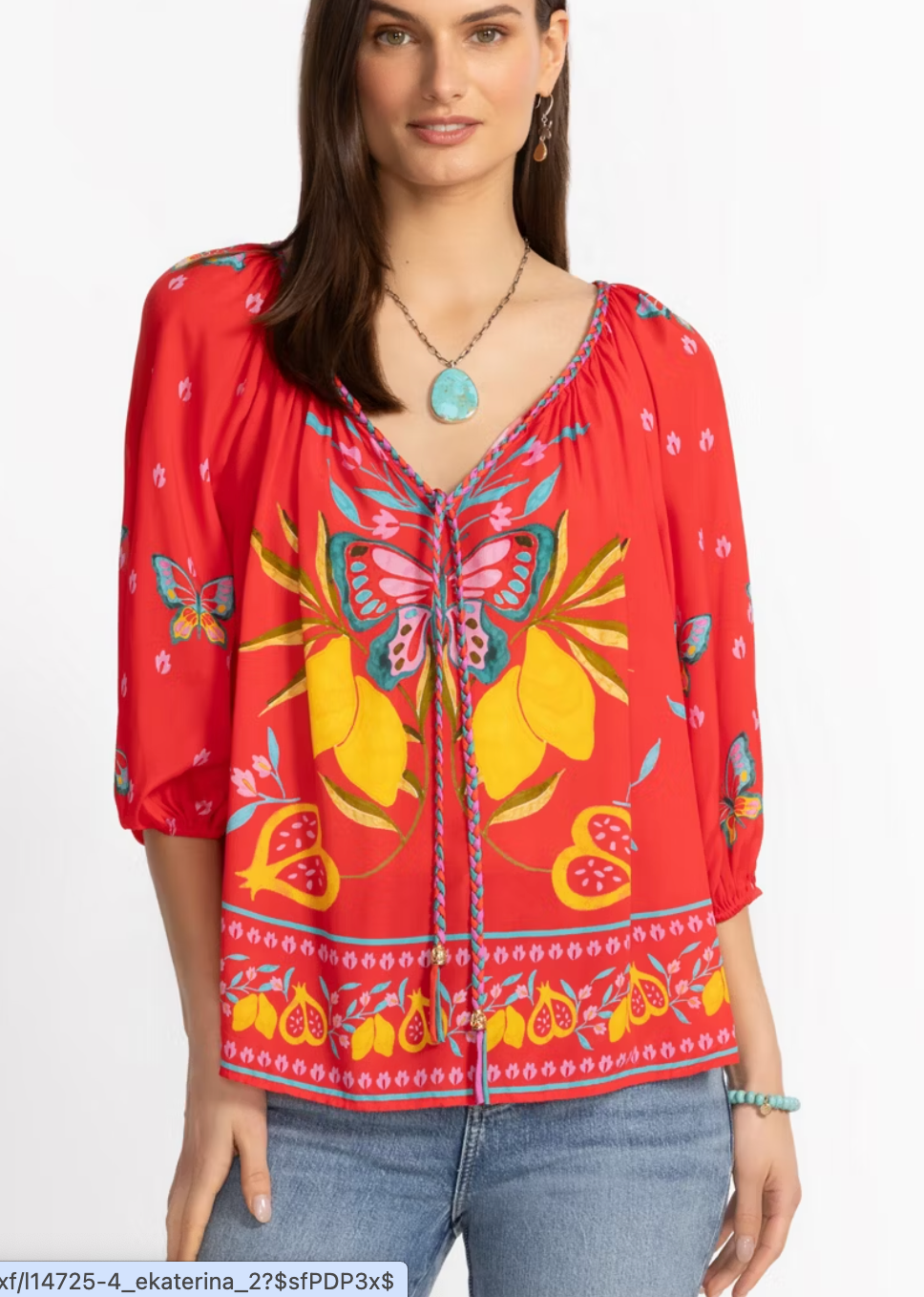 Johnny Was Monaco Peasant Blouse
