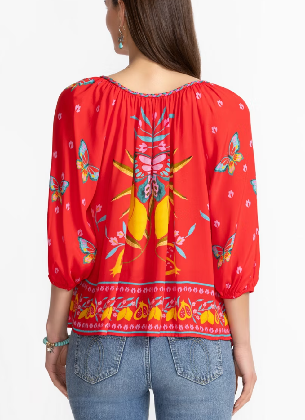 Johnny Was Monaco Peasant Blouse