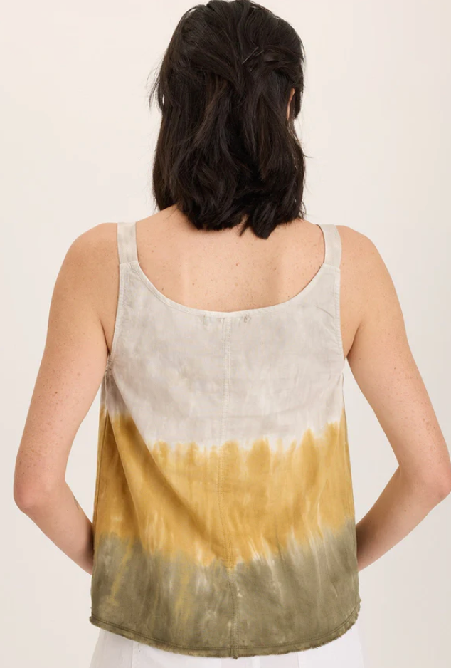 XCVI Wearables Shawnie Linen Billowy Pintuck Tank