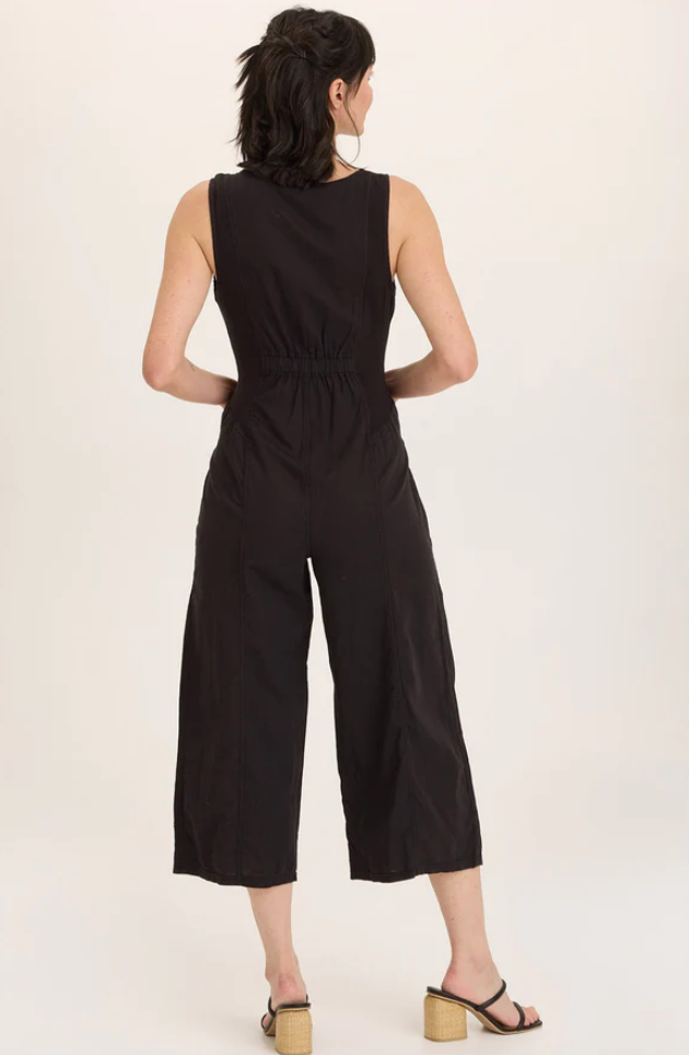 XCVI Linen Macgowan Wide Leg Cargo Jumpsuit