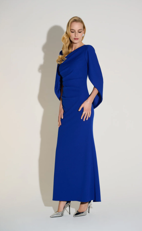 Joseph Ribkoff Formal Cowl Sleeve Sheath Dress