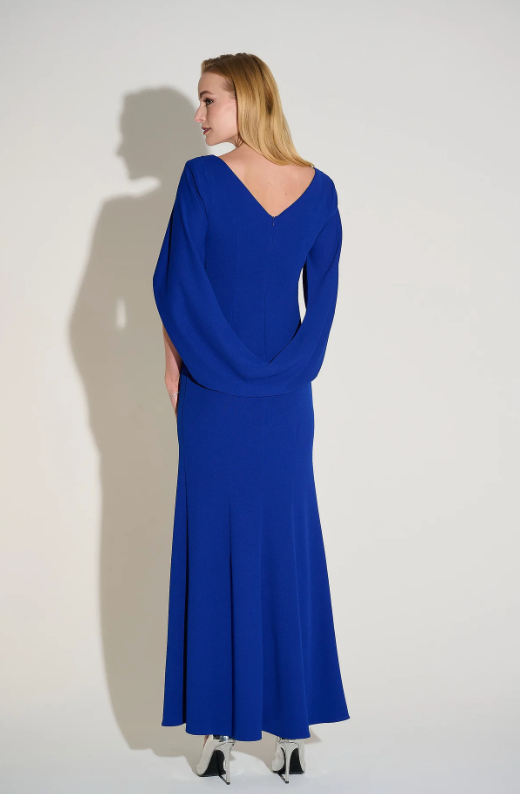 Joseph Ribkoff Formal Cowl Sleeve Sheath Dress