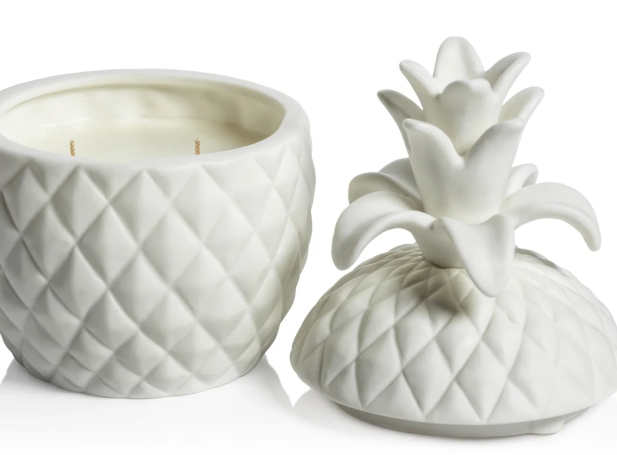 Zodax Ceramic Pineapple Candle - Large