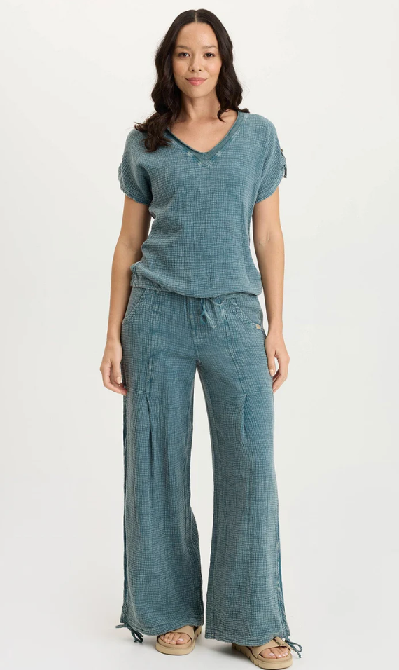 XCVI Lenka Gauze Cinched Wide-Leg Pant