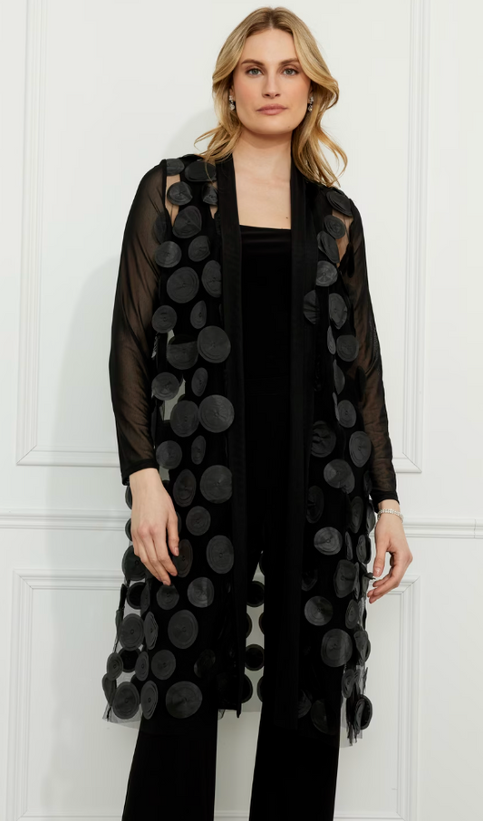 Frank Lyman Long Sheer Knit Jacket