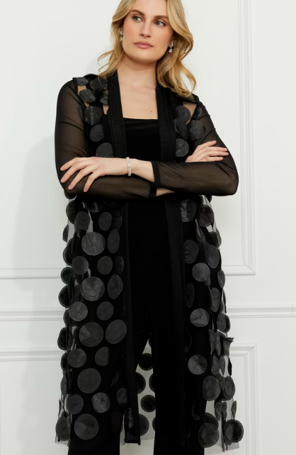 Frank Lyman Long Sheer Knit Jacket