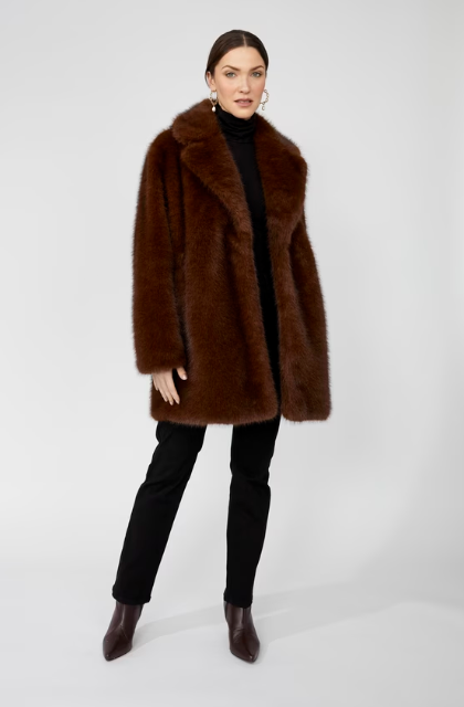 Frank Lyman Faux Fur Coat