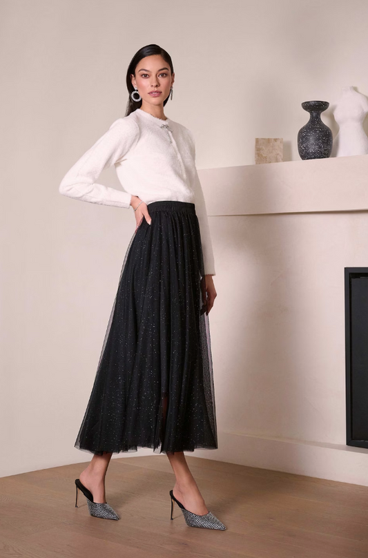 Joseph Ribkoff Sparkly Tulle Skirt