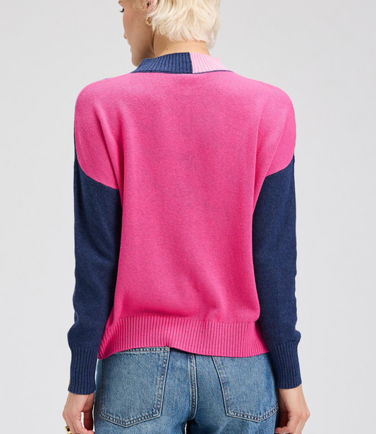 Zaket & Plover ZP7512U Color Block Trim Sweater