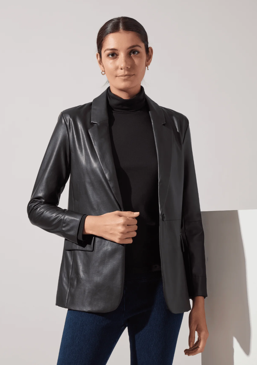 Lysse Versatile Vegan Leather Blazer
