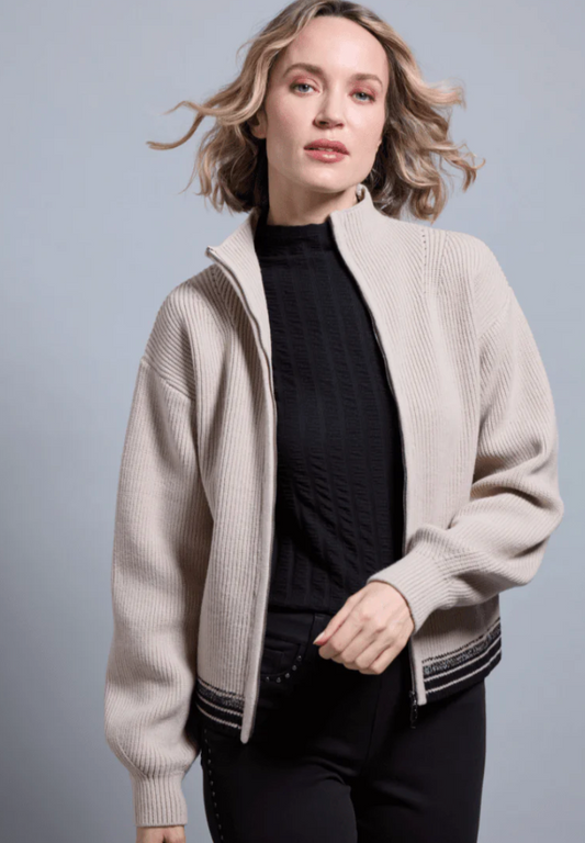 LYSSE Blythe Zip Up Cozy Rib Sweater