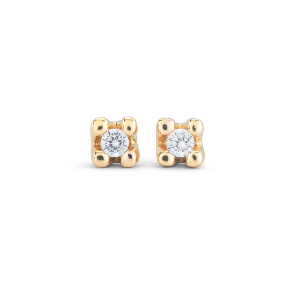 UNO DE 50 Cosmos Stud earrings with white cubic zirconia