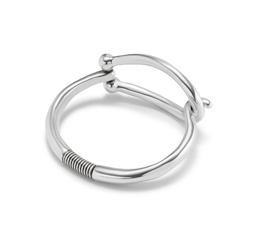 UNO DE 50 Teen Silver Bangle bracelet with large link