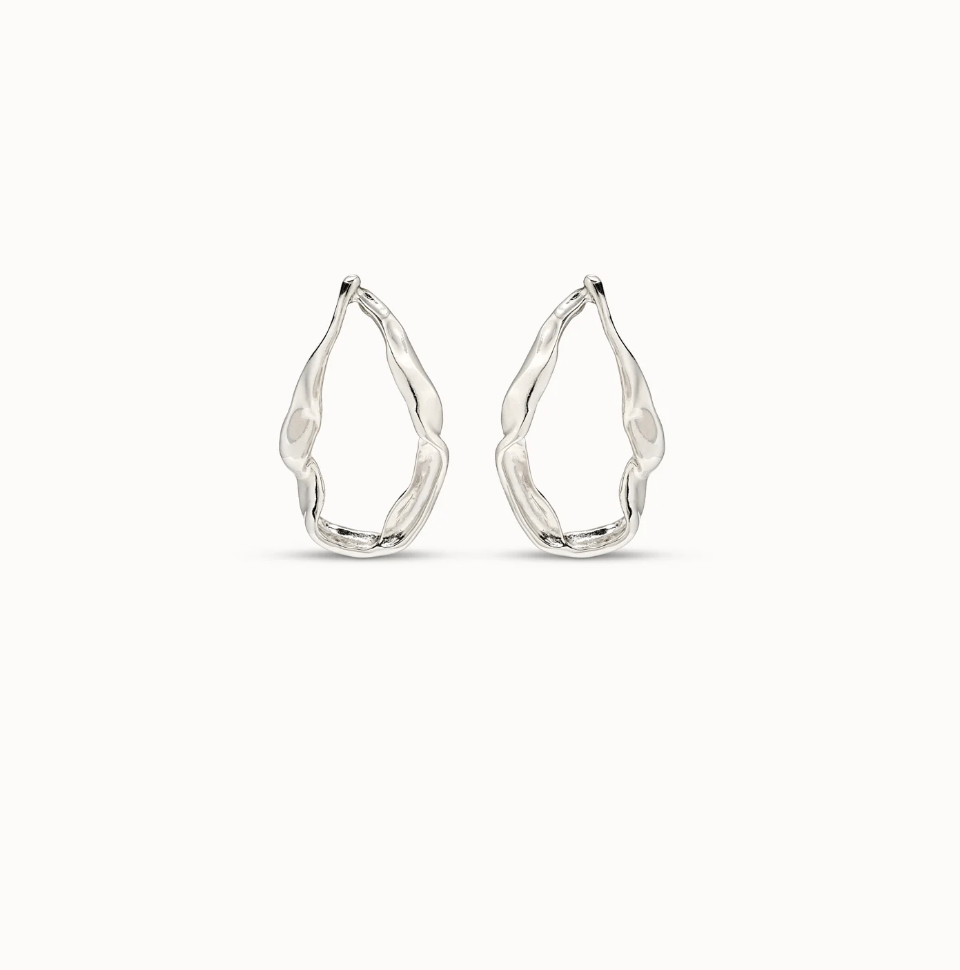 UNO DE 50 Silver Large hoop earrings