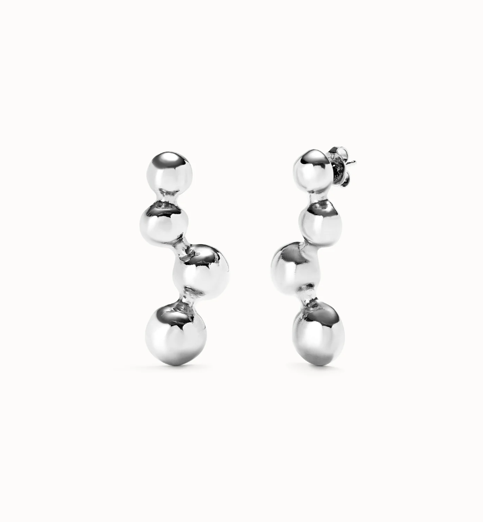 UNO DE 50 Ser intrépida Silver Drop earrings with beads