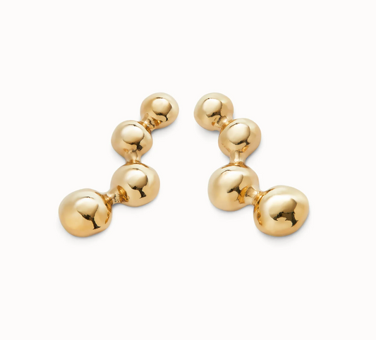 UNO DE 50 Gold Drop earrings with beads